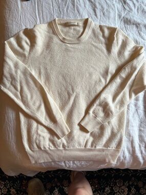 Suitsupply Cream Crewneck Sweater
